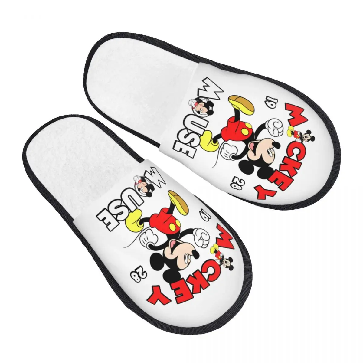 Disney Mickey Mouse Slippers for Women Men Home Shoes Plush SPA Slippers