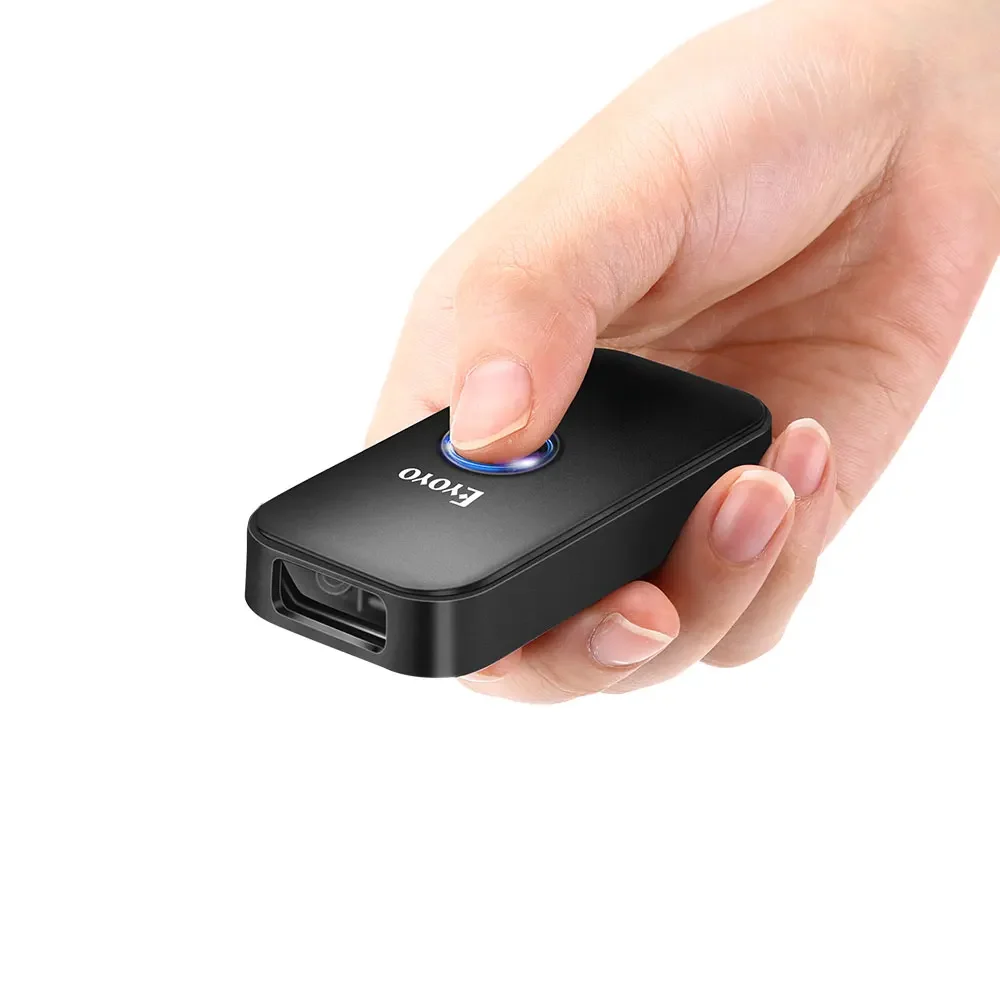 Eyoyo Mini CCD B-T Barcode Scanner, 3-in-1 B-T & USB Wired & 2.4 Wireless Bar Code Reader Portable Image Scanner 1D