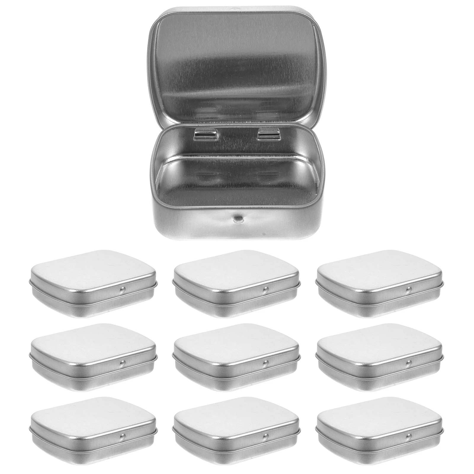 

10 Pcs Bins Mini Storage Tin Box Bulk Candy Beads Boxes with Lids Container Drawer Containers