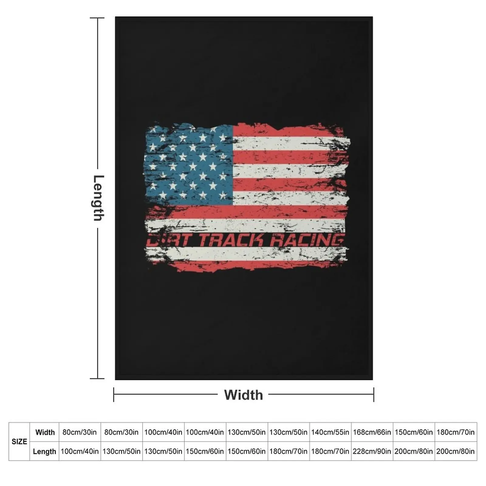 Dirt Track Racing American Flag Extreme Lover Gift Throw Blanket halloween Weighted Plaid Sofa Luxury Designer Luxury Blankets