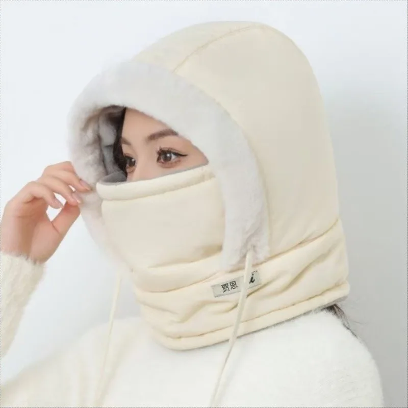 

Winter outdoor windproof and warm mask hat scarf for men and women, ski thickening and thickening cold-proof hat