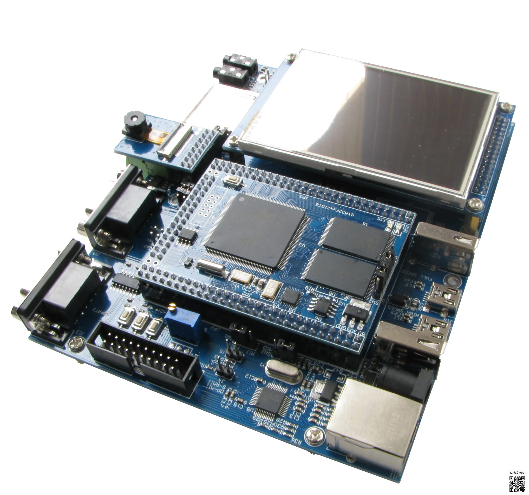 

STM32F407IGT6 Макетная плата USB Высокоскоростная главная-подчиненная сетевая камера 3,2 Сенсорный экран SRAM NAND