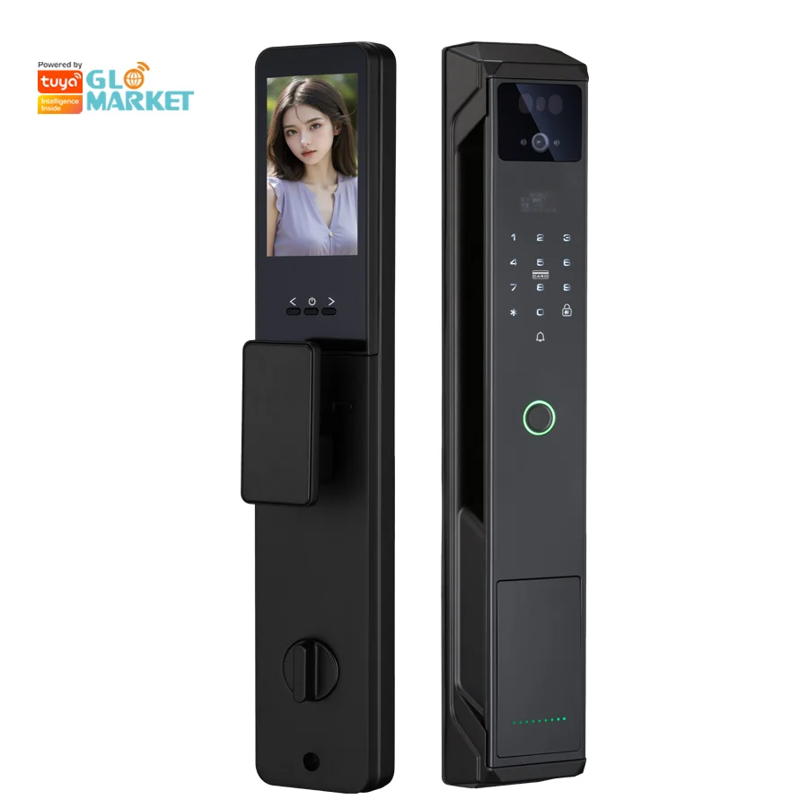 

Glomarket Tuya App Smart Door Lock Electronic Automatic 3d Face Recognition Fingerprint Keyless Password Digital Smart Lock