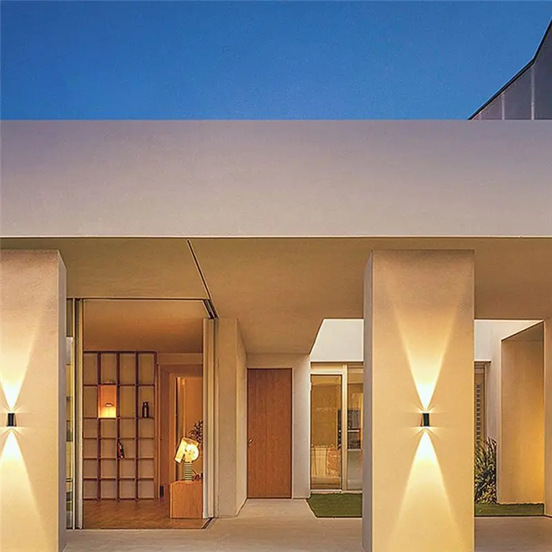 Solar Wall Light Solar Wall Washing Lights Garden Hotel Decoration For Courtyard Garden 2 Light