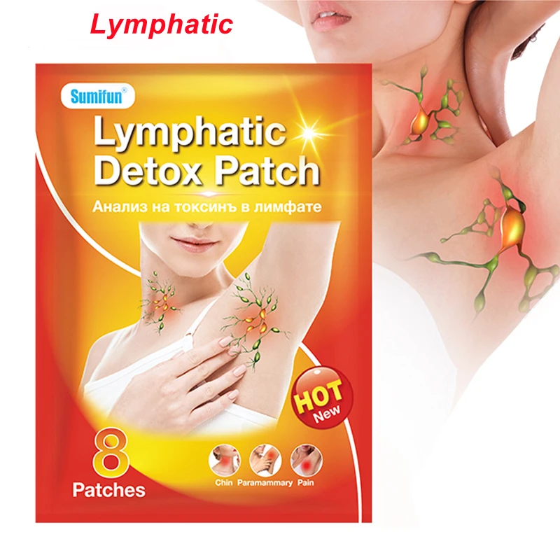 

8 Pcs Neck Lymphatic Detox Sticker Lymph Patch Breast Lymphatic Drainage Medical Plaster Anti-Swelling Health Care Lymphatic