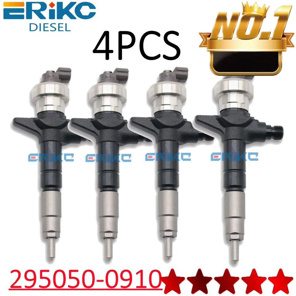 4X 295050-0910 8982601090 Fuel Injector 295050-0911 Diesel Inyector Jet for Isuzu Engine 4JK1 4JJ1 D-Max 2 Euro 5 8-98260109-0