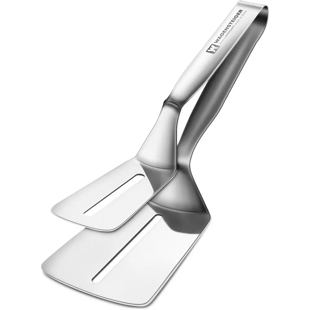 

3-in-1 Grade Large Stainless Steel Spatula Tongs for Grilling, Picking up, Serving, Double-sided Shovel Clip, Ideal for Steak, B