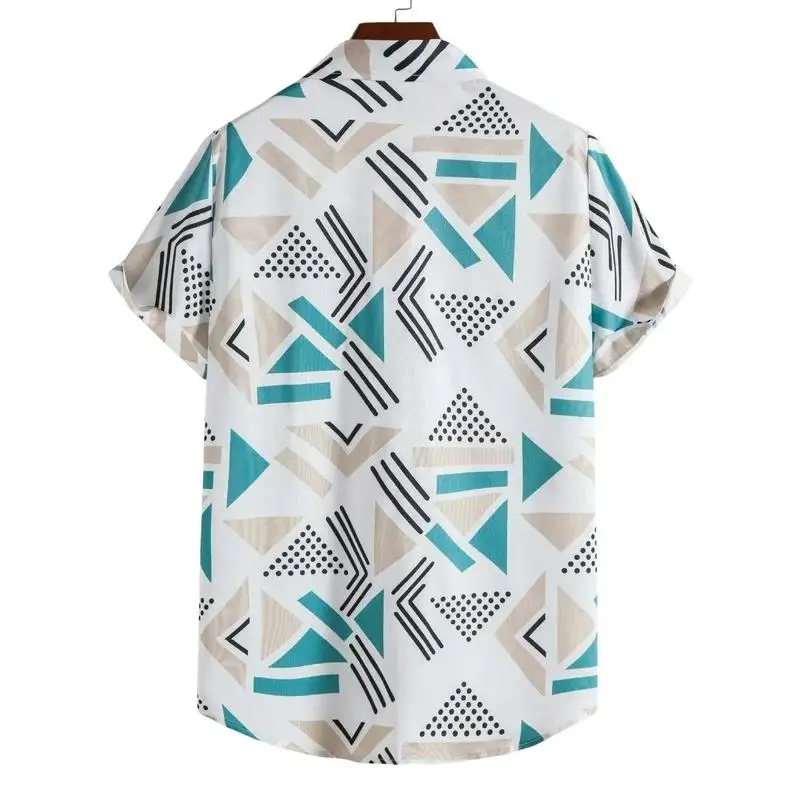 Hawaiian Shirt 2022 Summer New Men\'s Shirts Casual Fashion Trend Lapel Printed Short Sleeve Camisas Para Hombre