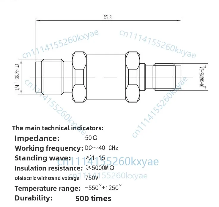 1pc 2.92 female to ssma female 2.92/ssma-kkg adapter 2.92/ssma-kk accessories