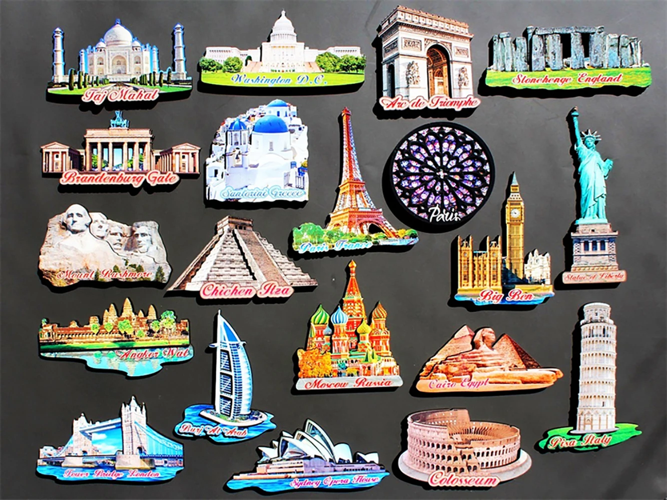 Wooden Fridge Magnet World Country Original Magnets for The Refrigerator Magnetic Stickers Italy America India France Souvenir