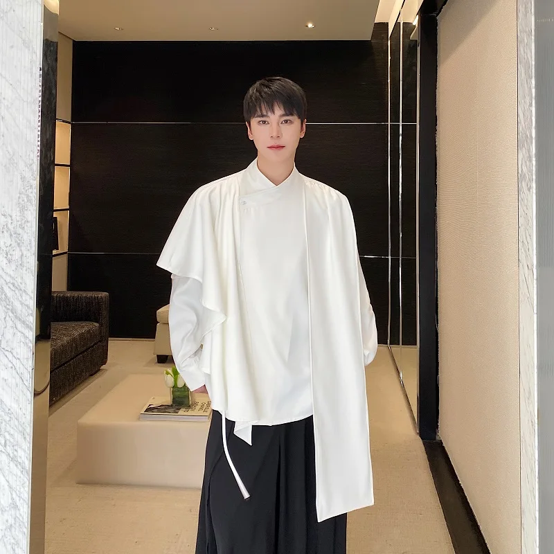 

Spring Season 3D Tailoring Irregular Multi-Piece ex Chinese Sle irt Youth Trendy Design Loose Fit Long Sve Casual ...