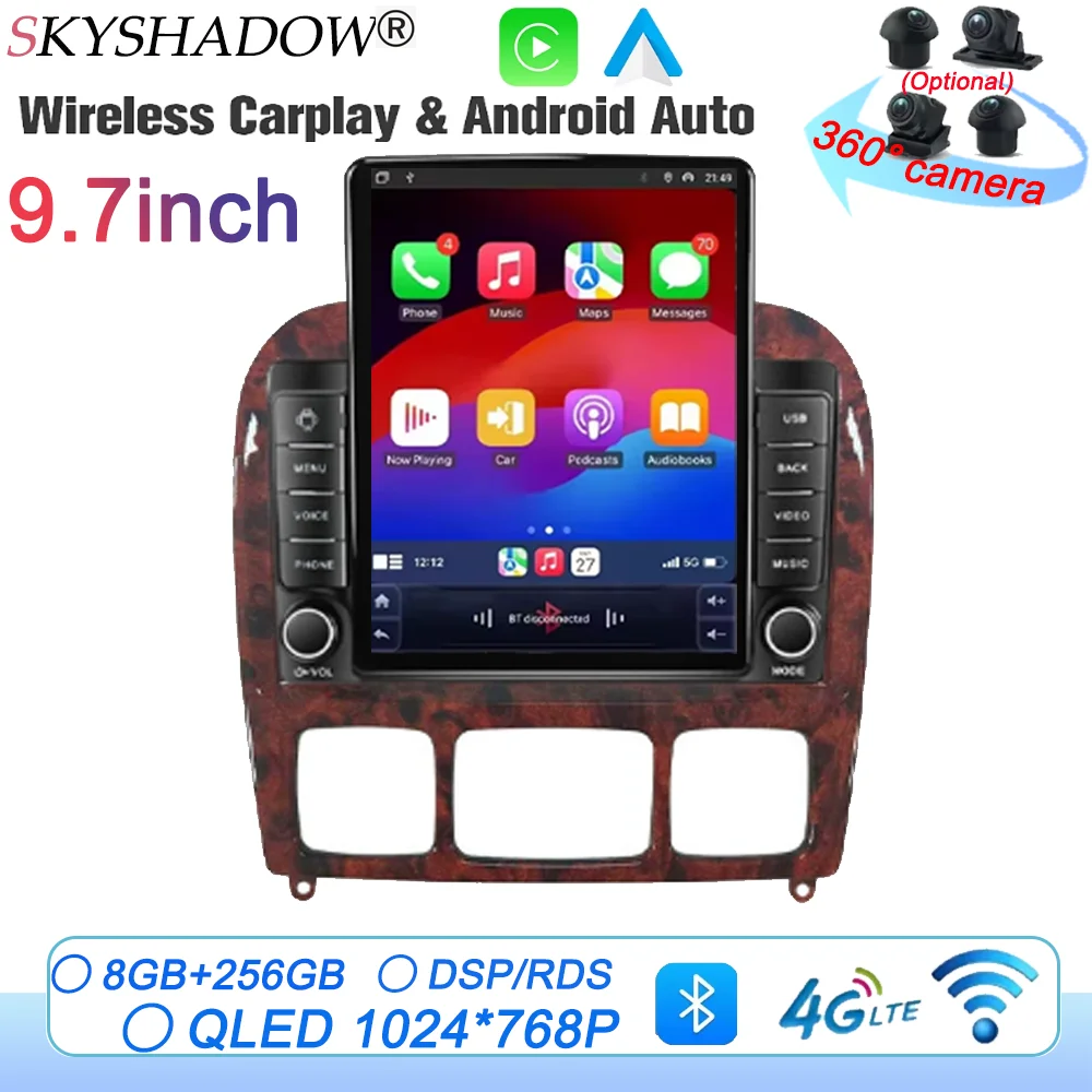 

Radio Navigation 9.7‘’ Android For Benz S Class 1998-2005 Multimedia Video Player Auto GPS Stereo Carplay Multimedia WiFi BT