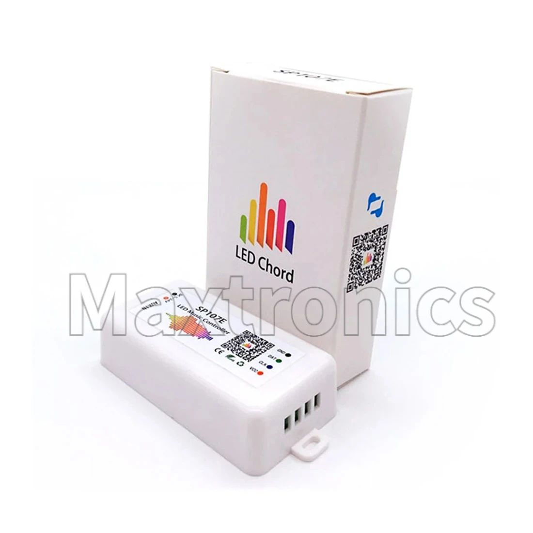 Contrôleur LED SP107E Music compatible Bluetooth par application téléphonique DC5-24V avec SPI sans fil polychrome pour bande lumineuse LED WS2812B