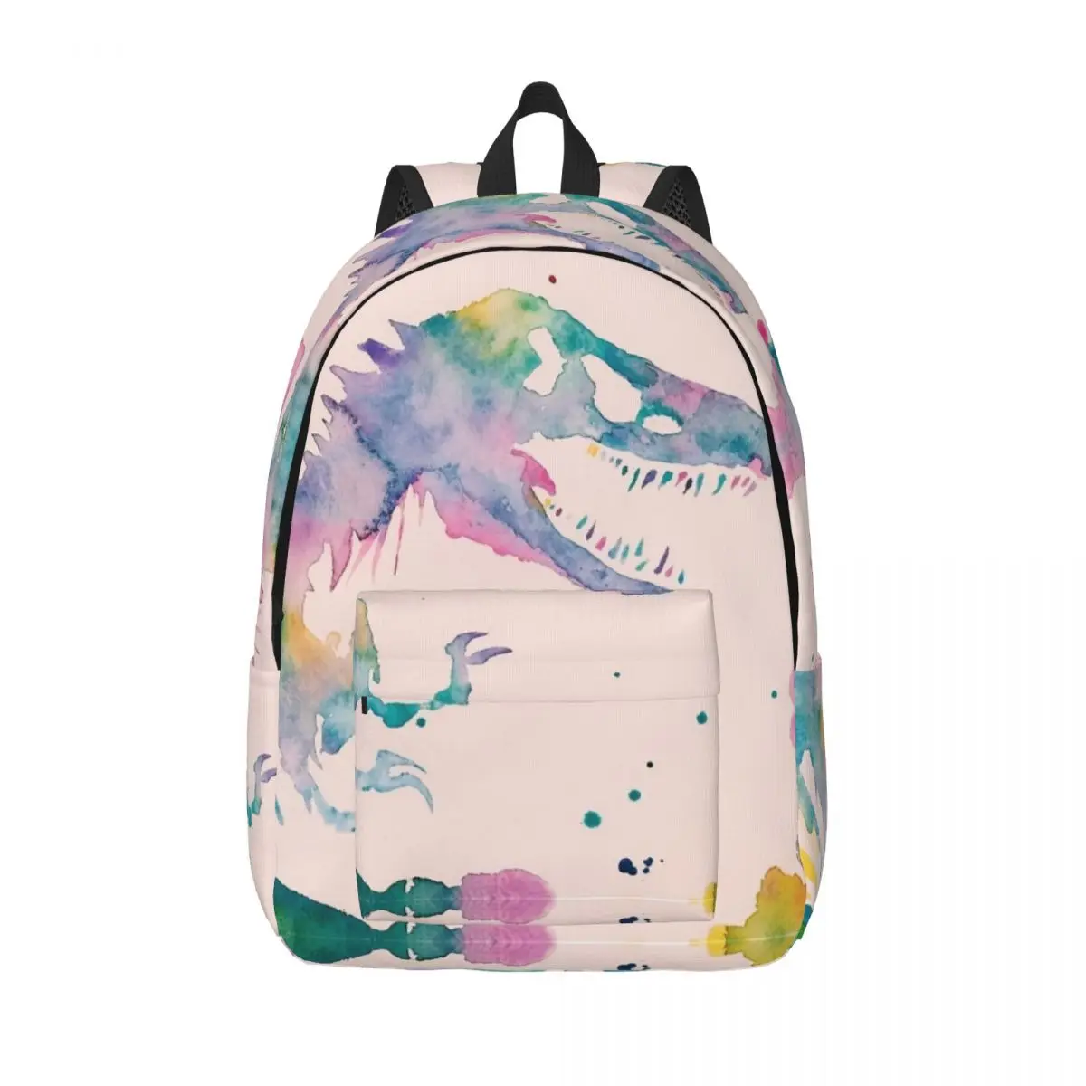 

Jurassic Watercolor Backpack for Men Women Fashion Student Work Daypack Dinosaurs Dino Laptop Shoulder Bag Outdoor