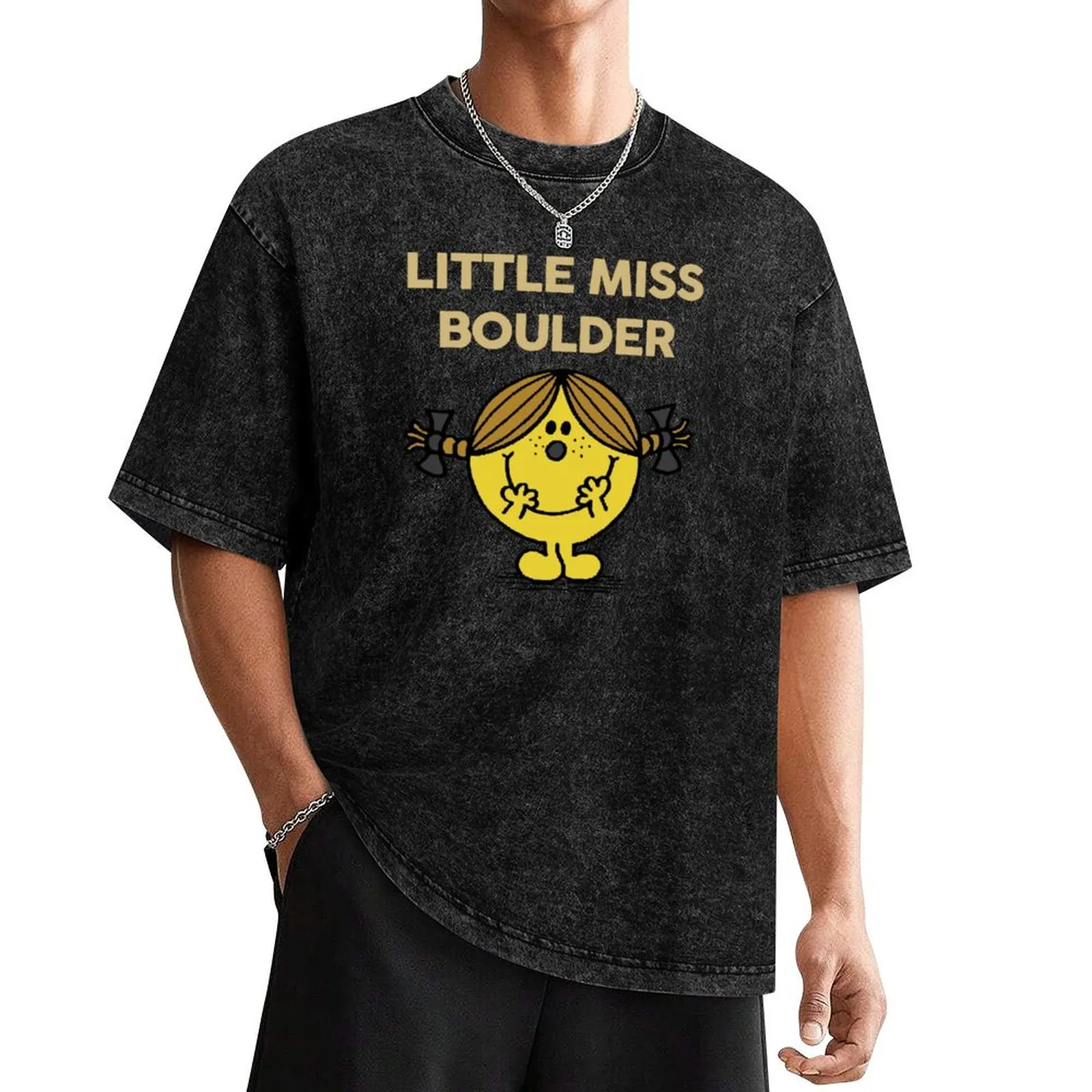 

Little Miss Boulder T-Shirt boys animal print croswit shirt man plus size clothes tee shirts for men