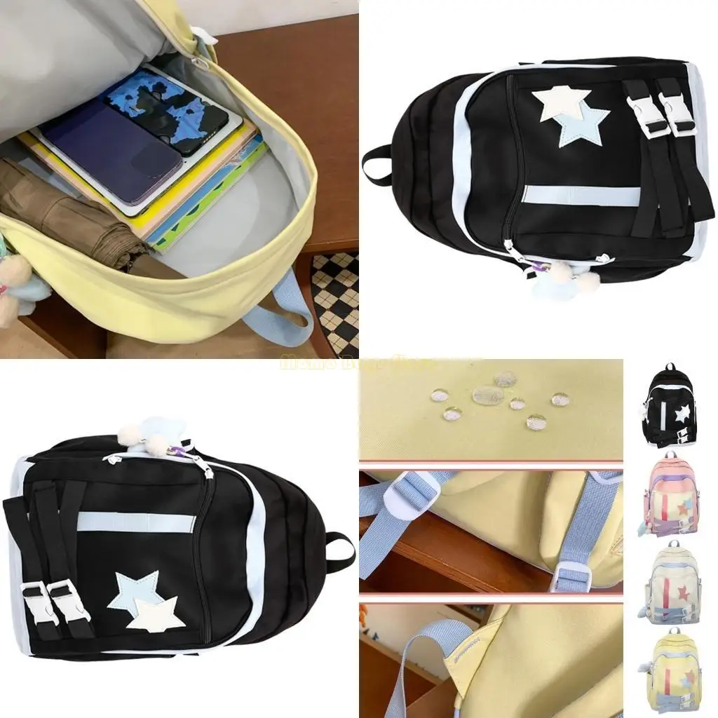 X90D Ransel Estetika untuk Backpack Sekolah Siswa Gadis Wanita Backpack Backpack Backpack Backpack Backpack Lovely Backpack