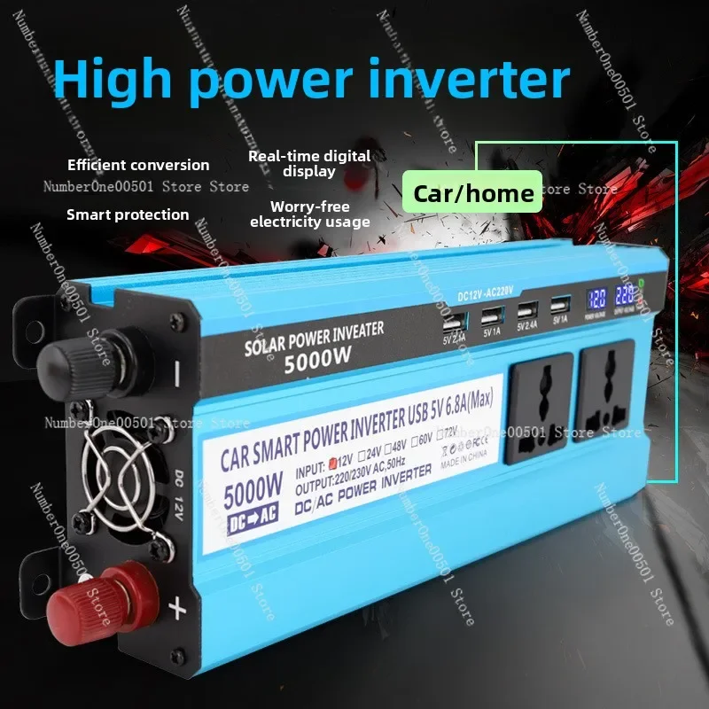 

5000W high power inverter 12V24V48V60V72V to 220V socket power supply, battery converter