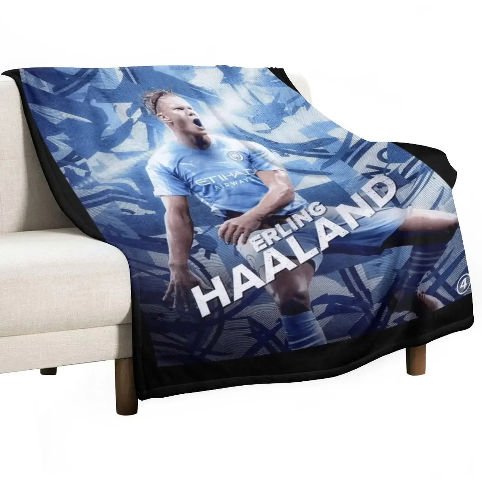 

Erling Haaland Throw Blanket christmas decoration Fashion Sofas cosplay anime Blankets