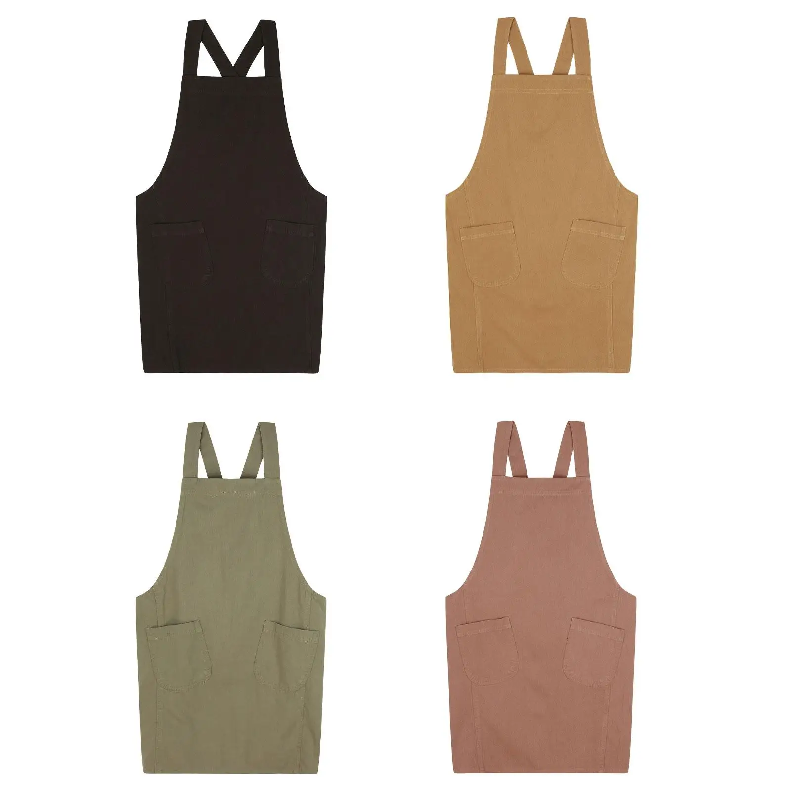 Overalls Bib Apron Water Drop Resistant Cooking Apron Cooking Bib Apron Kitchen Apron for Chef Grilling Girlfriend Cooking Wife