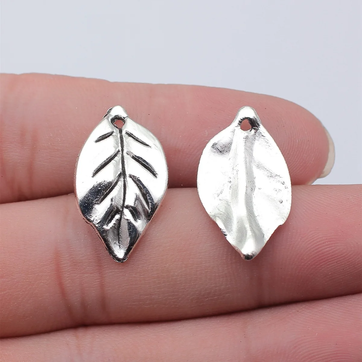 WYSIWYG 5pcs 25x14mm Vintage Leaf Pendants Charm For Jewelry Making Leaf Pendants Charm Leaf