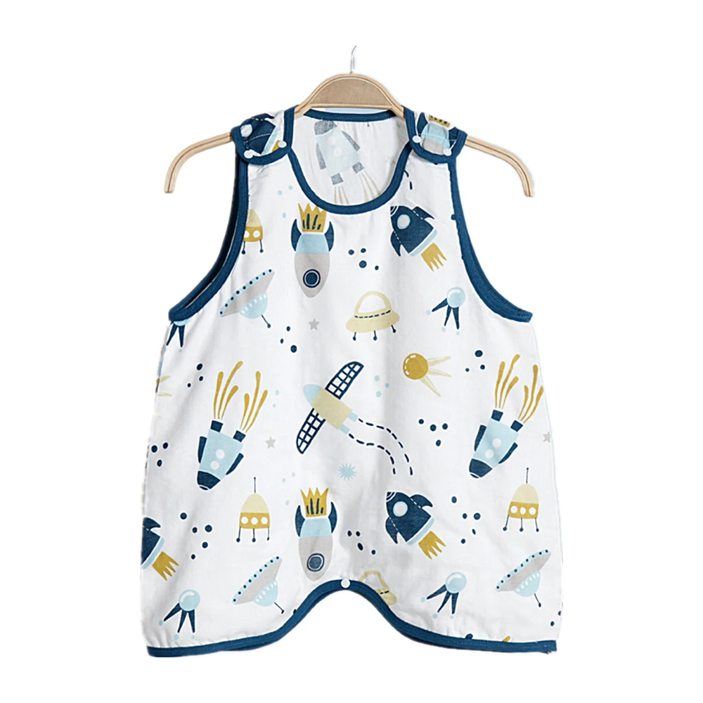 Baby Sleeping Bag For Newborn Baby Wearable Blanket 0.5 Tog Summer 100% Cotton Print Vest Sleep Sack Baby Boys Girls 0-3 Years