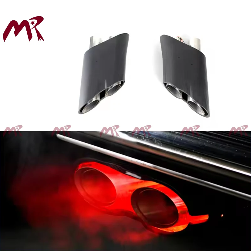 Rocket Tailpipe For G-Class W464 W465 Luminous System Tailpipe G900 With Light Dry Carbon Tailpipe Brabu Style Dry Carbon