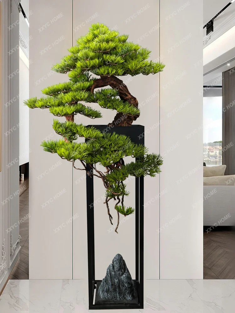 Artificial Green Plant Floor-Standing Decorations Hotel Hallway Living Room Aisle Fake Trees Bonsai Pot