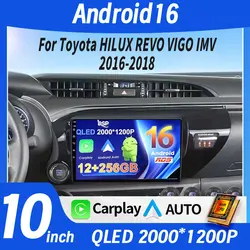 For Toyota HILUX REVO VIGO IMV 2016 2017 2018 2019 2020 Car Radio Android 16 Auto Carplay Multimedia GPS Player Stereo NO DVD 4G