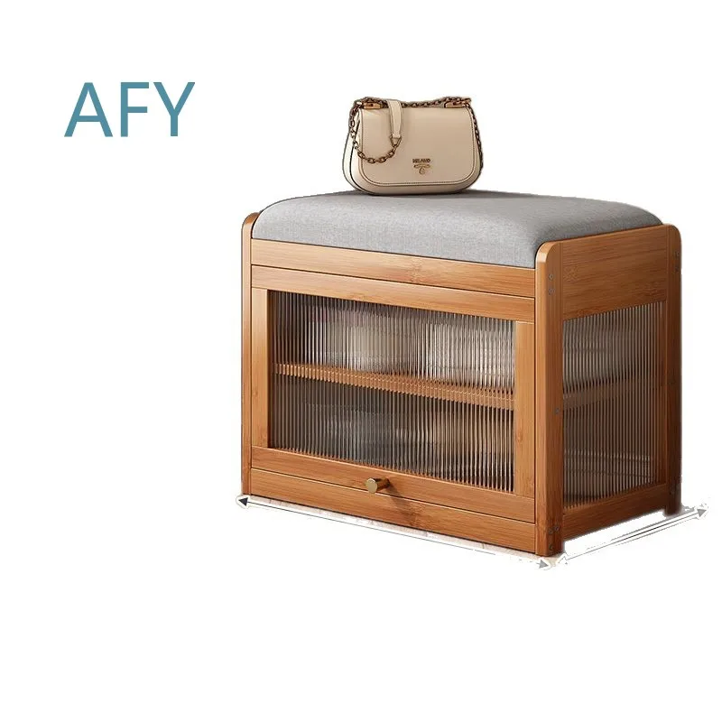 Shoe Changing Stool for Small Apartment Entrance Household Integrated Shoe Rack with Seating Function Modern Simple Design