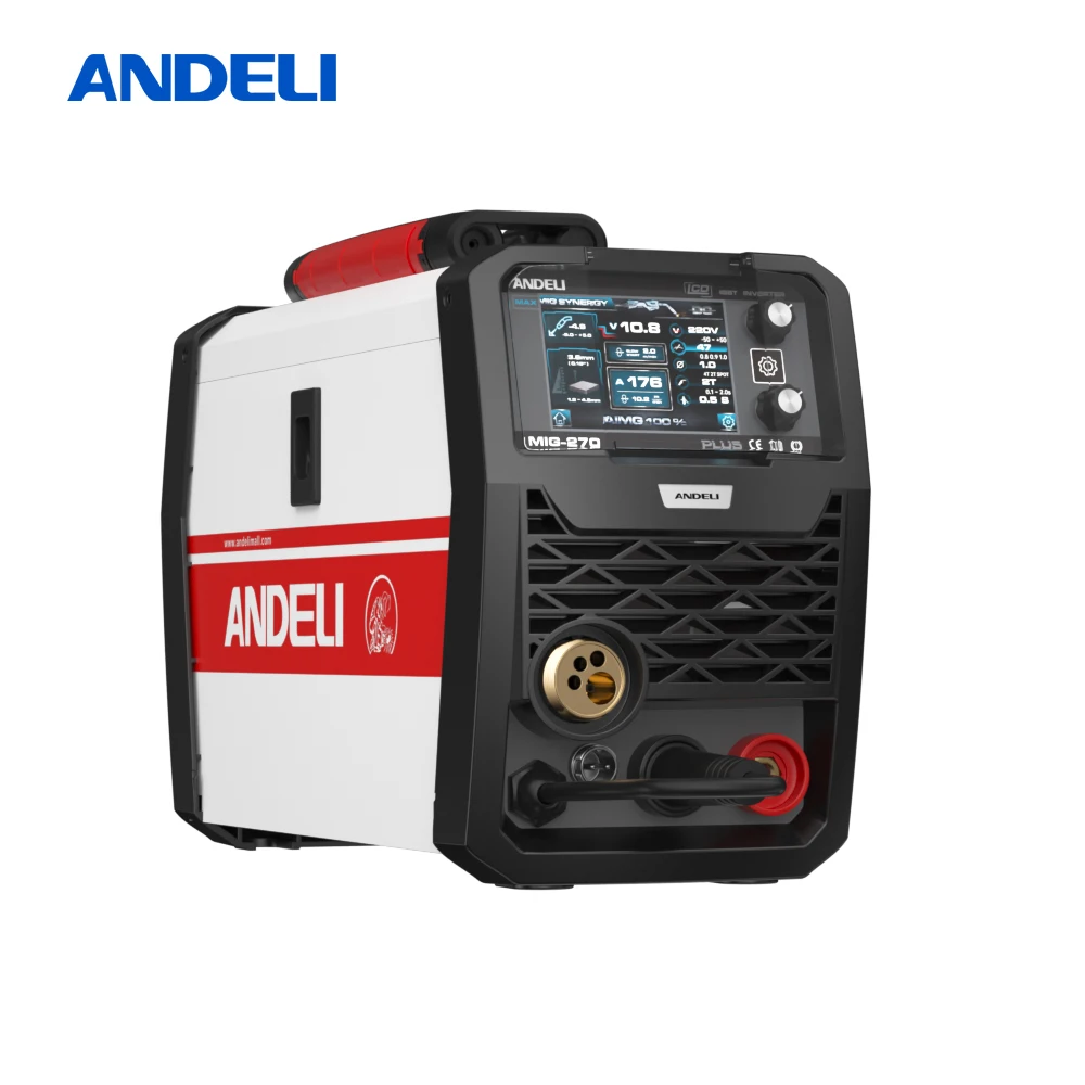 ANDELI 200A MIG Welder MIG/TIG/MMA/Aluminum Welding Gas/Gasless Semi-automatic Welding Machine 5 in 1 Multiprocess Welders