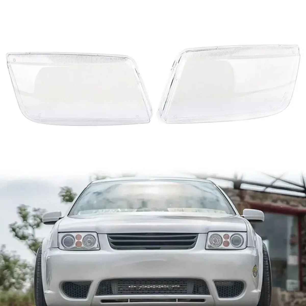 Pair Car Headlight Lens Cover For VW Jetta Bora MK4 1999 2000 2001 2002 2003 2004 2005 Replacement HeadLamp Covers