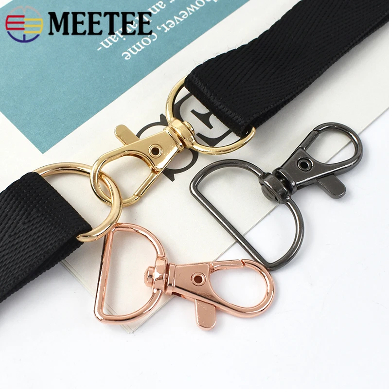 30/50/100Pcs 20mm/25mm Metal Buckles for Bag Strap Keychain Swivel Lobster Clasps Webbing Belt Buckle Snap Hook DIY Accessories