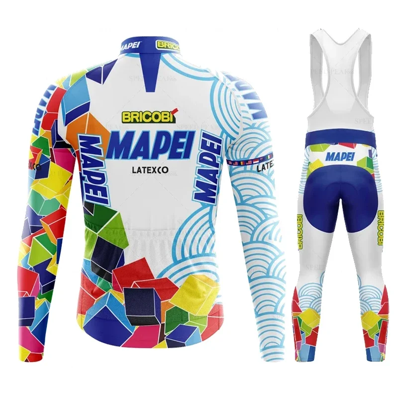 MAPEIful Pro Team Spring Long Cycling Jersey Sets Breathable Long Sleeve Spring New Men's MTB Bicycle Clothing Suits Ciclismo