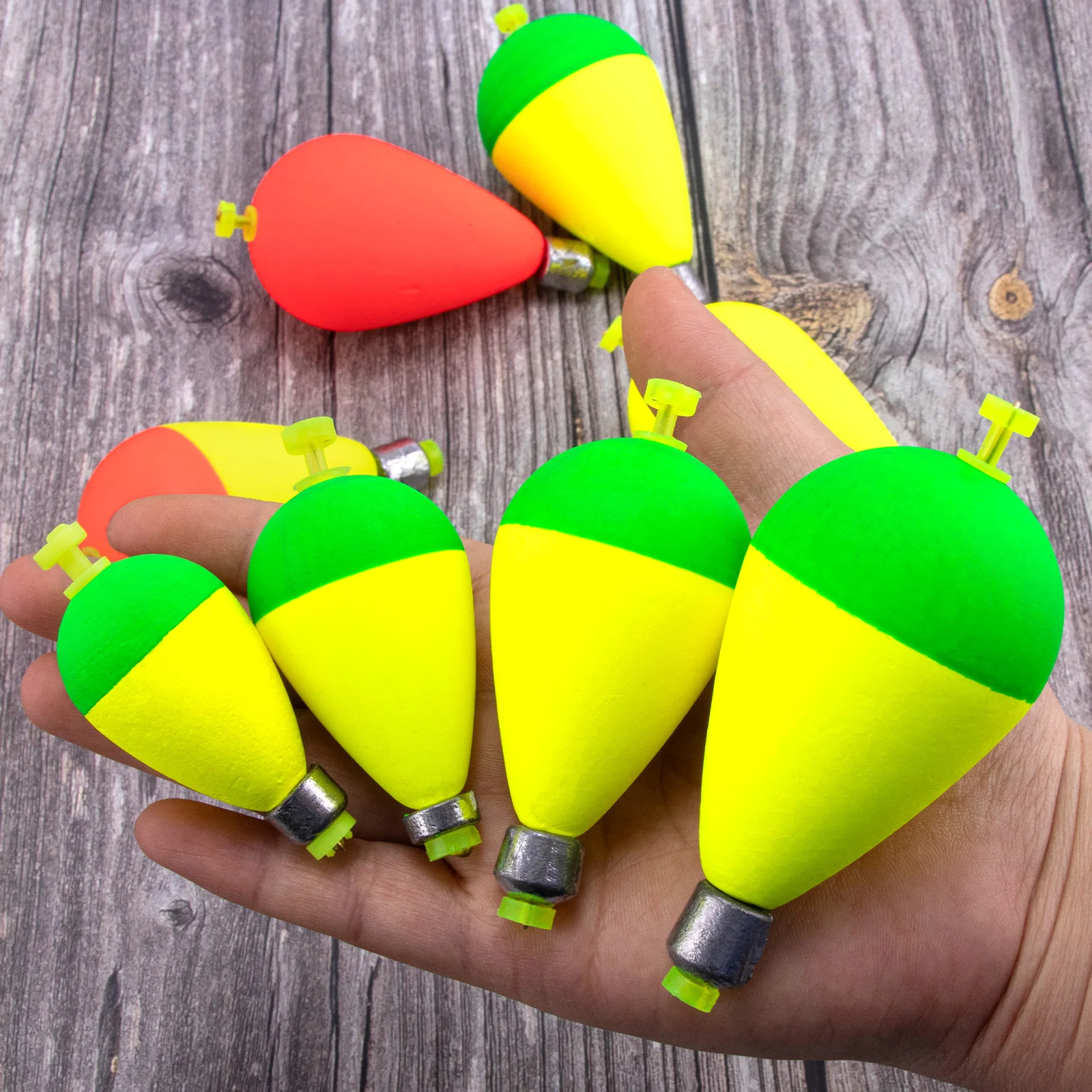 3 stücke Angeln Gewichteten Bobbers Schaum Schwimmt Snap-on Birne Form Boje Bobber Strike Anzeige für Bottom Rig Bass forelle Crappie – Detail 3