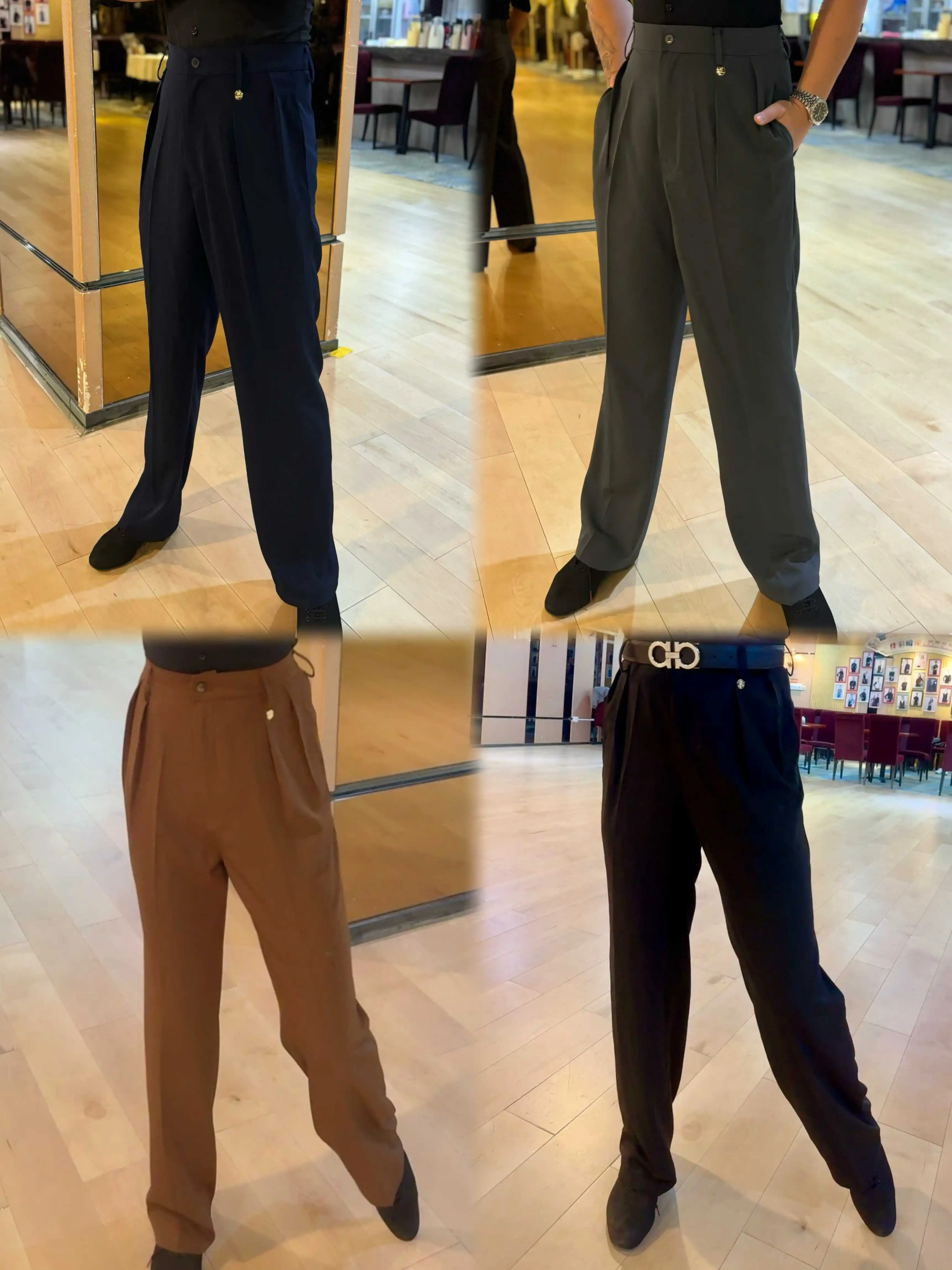 

2025 Новые латинские брюки для мужчин, прямые брюки, современные брюки, чача, румба, танго, платье для взрослых, мужская одежда для латинских выступлений DQS21342