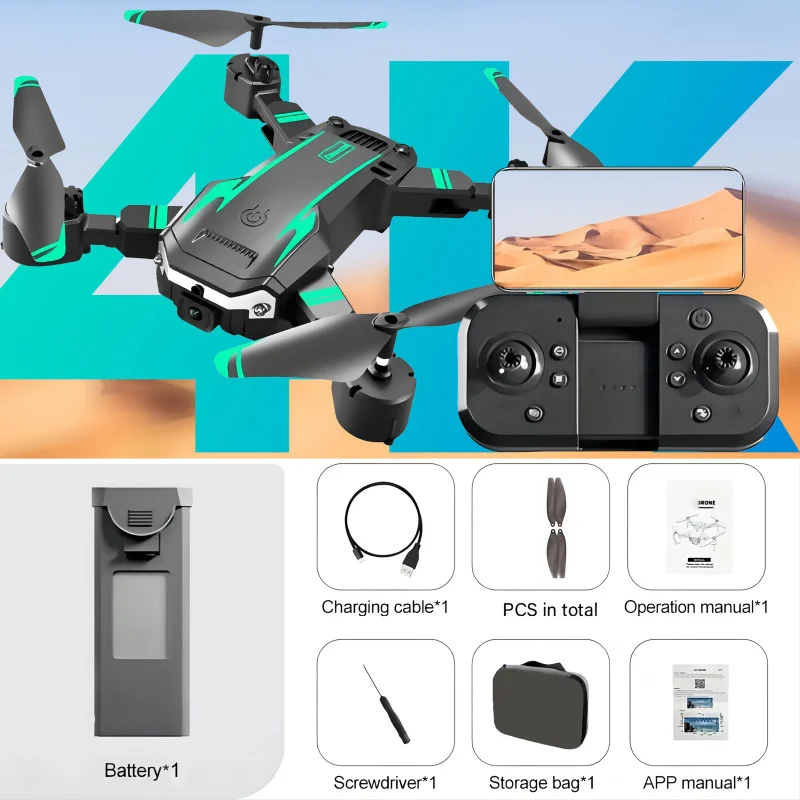 4K Remote Control Drone, Professional Aerial Photography, Equipped with 4K Camera, 360° Tumbling, App Control Tracking| Optical