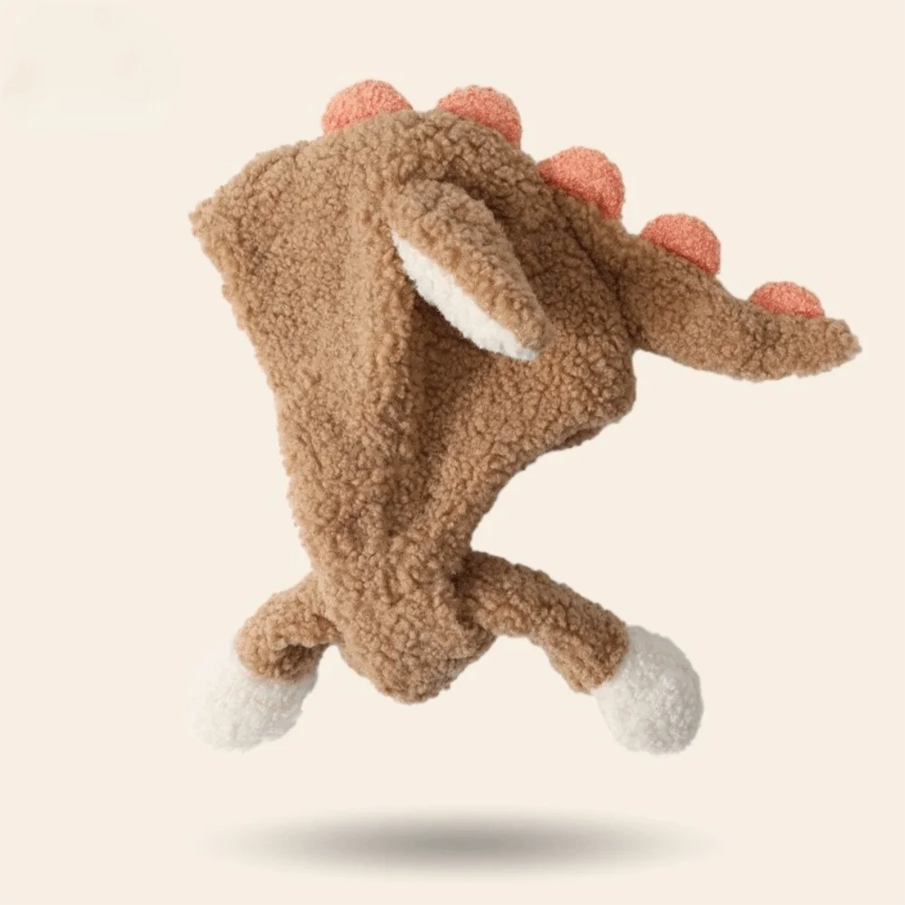 

Детская шапка-балаклава с милым мультяшным динозавром, морозостойкая шапка с подвижными ушками, шапка с капюшоном, шарф, ветрозащитные теплые шапки для защиты ушей