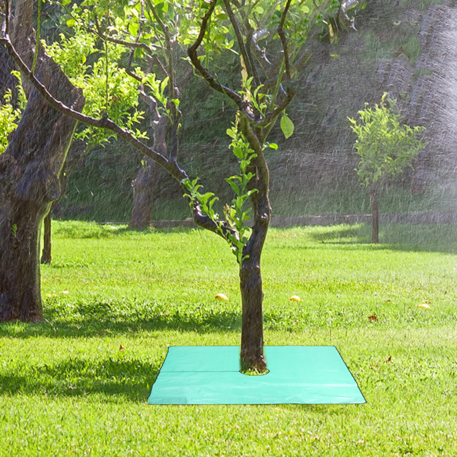 

Pruning Waterproof Tarp Yard Tarp 30cm Center Hole Tree Trimming Leaf Collection Heavy Duty Landscape Cover