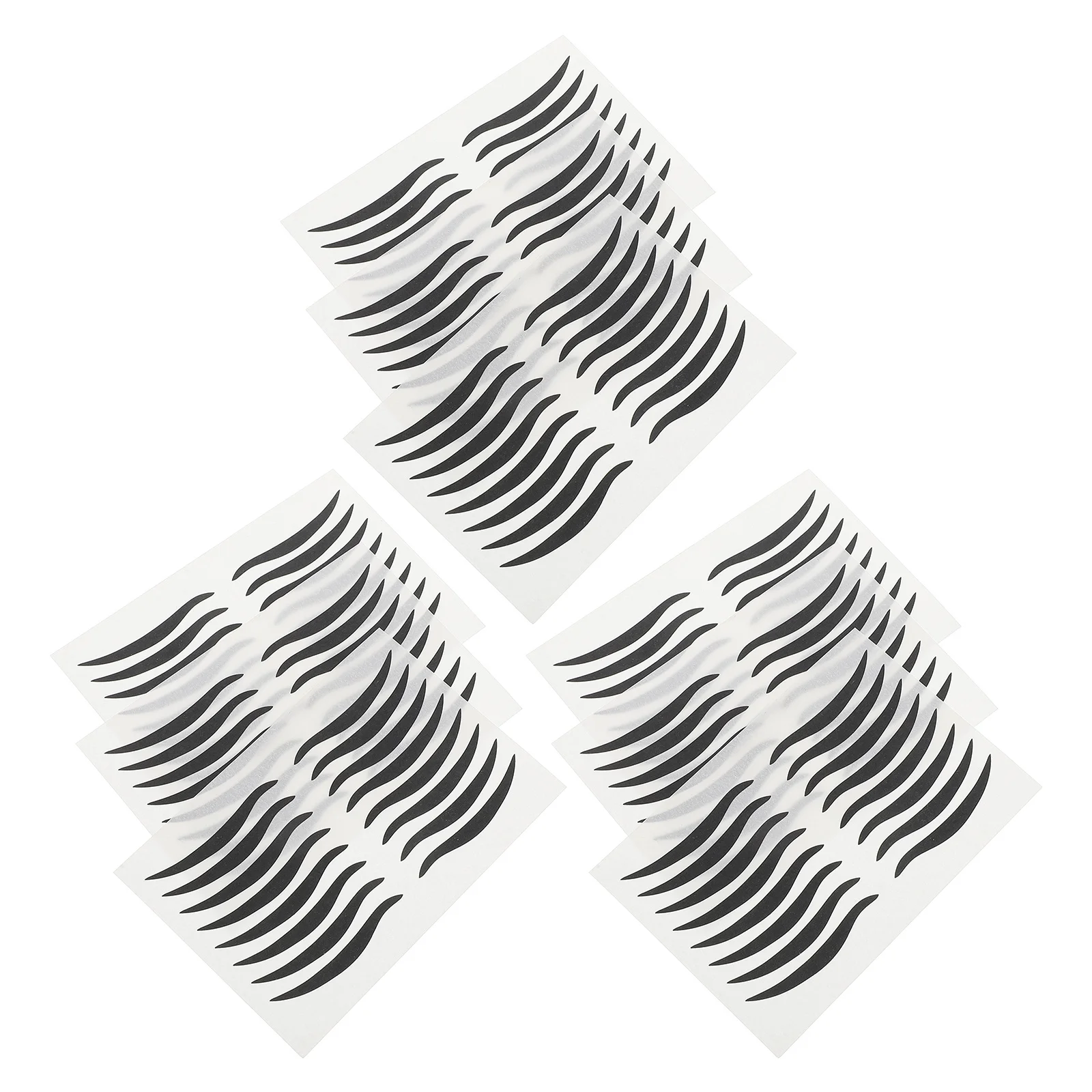 80 زوجًا من ملصقات تحديد العيون المؤقتة باللون الأسود، عصا مكياج عيون بلاستيكية مقاومة للماء لمرحلة السهرة، ملصق كحل أسود #2