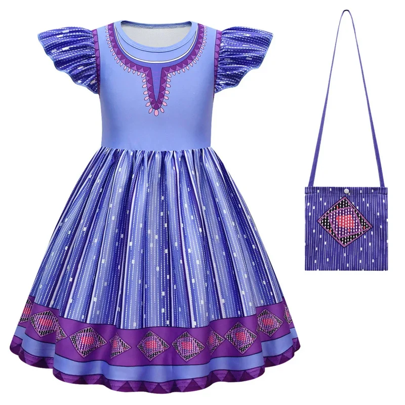 Vestidos con dijes de deseos para niñas, vestido de princesa Ashaing para carnaval, Halloween, disfraz de fiesta de cumpleaños, vestidos de graduación para niños