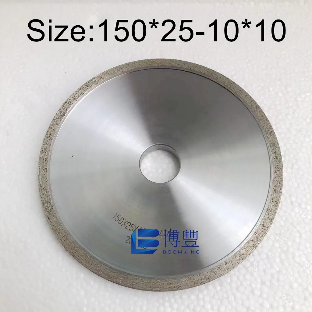 

1 Piece 150*25-10*10 Grit 40/80/100/120# Sharp Sintered Diamond grinding wheel,Disc,Used on gemstone calibrating machine.