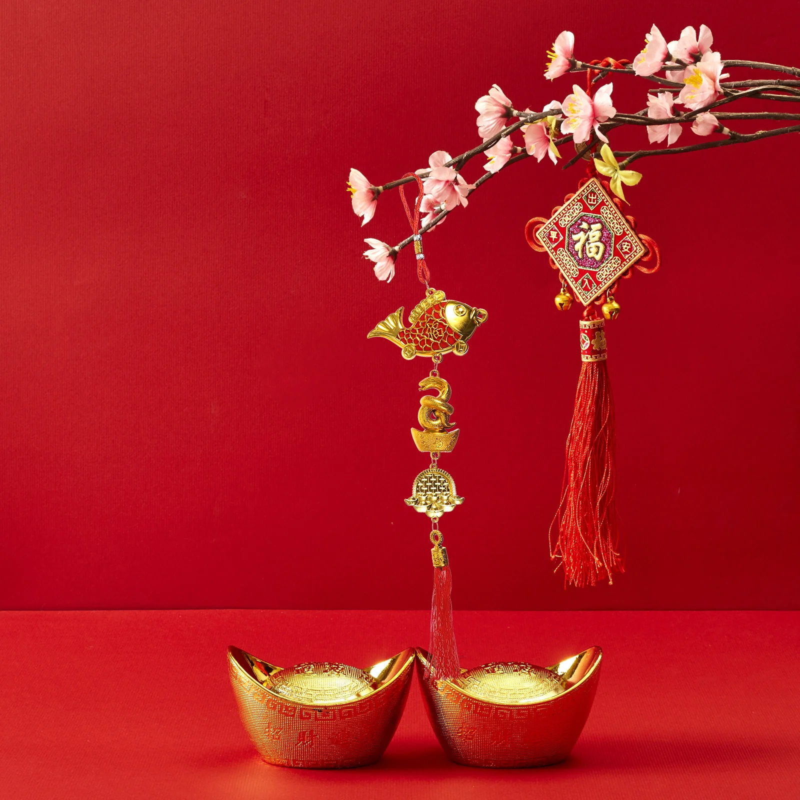 6 штук подвесок с символикой Китайского Нового года, украшение для дома