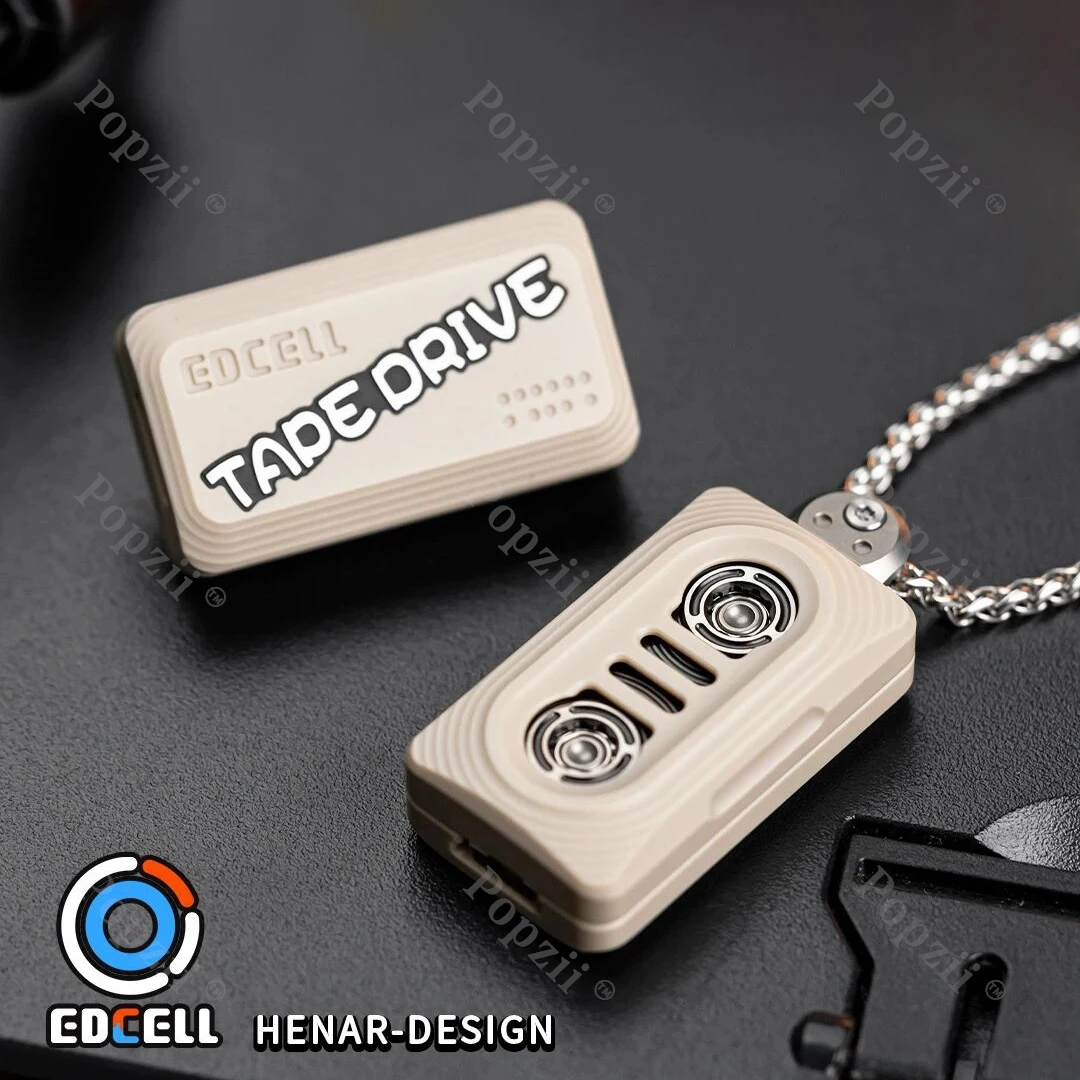 EDCELL نظرة خاطفة EDC Tapedrive تململ المنزلق قلادة دفع المنزلق EDC الميكانيكية المغناطيس تململ المنزلق ألعاب القلق متعددة
