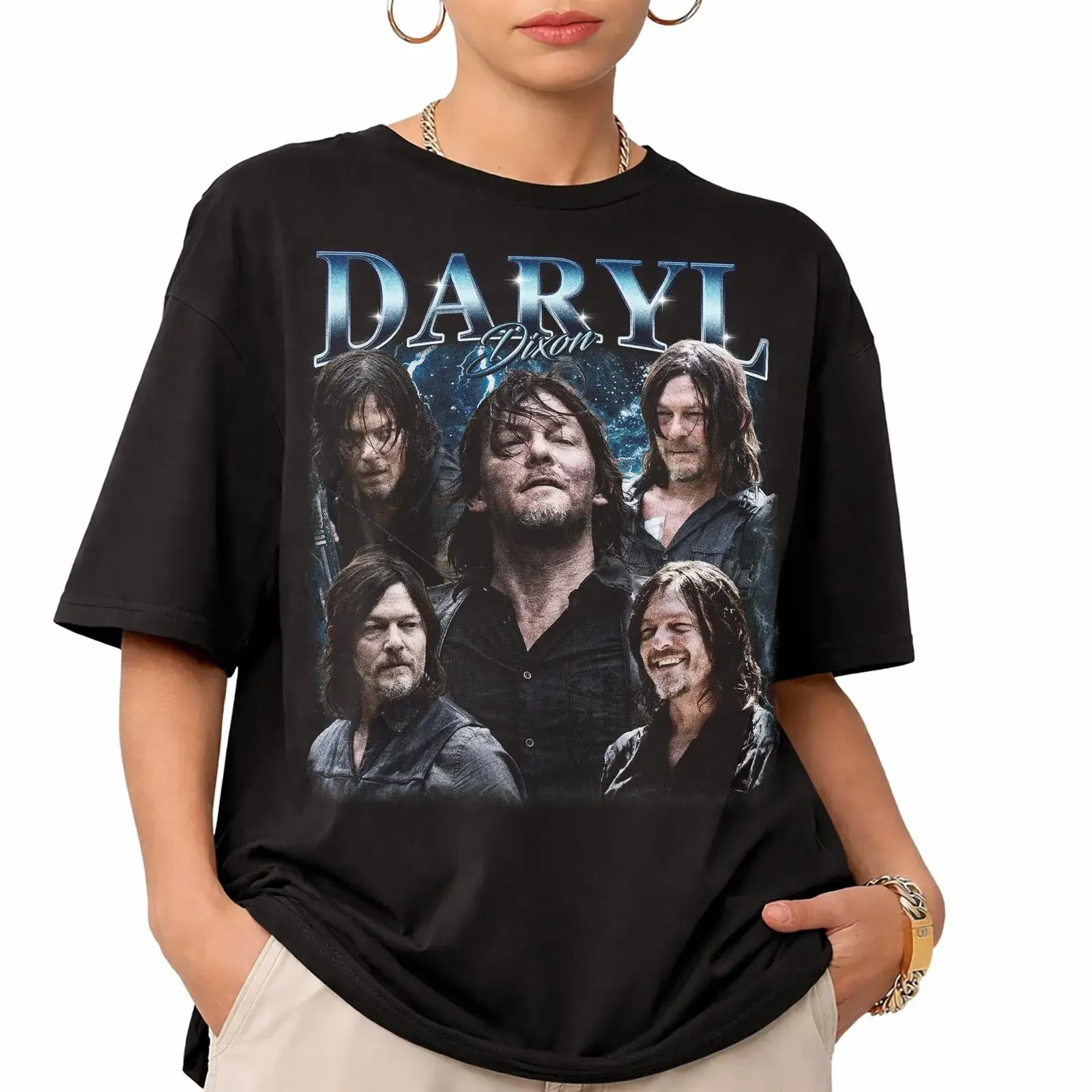 Vintage Daryl Dixon T Shirt Norman Reedus The Walking Dead Retro 90s Bootleg Style TWD Fan  vintage Washed