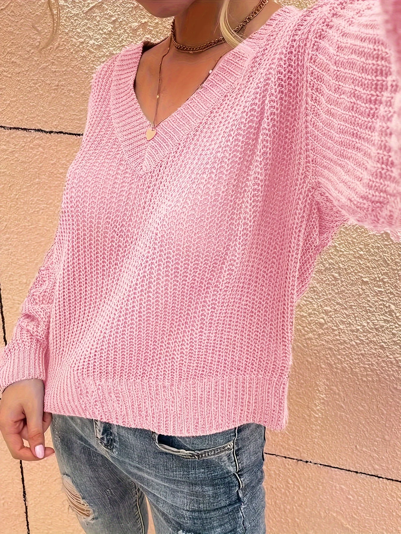 سترة نسائية كبيرة محبوكة كاجوال مريحة كبيرة الحجم سترة تريكو عصرية فضفاضة