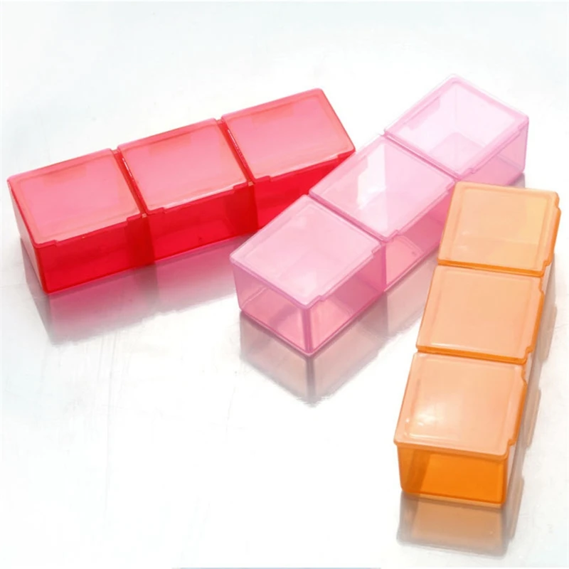 N38R_ Portapillole in plastica trasparente a 21 scomparti