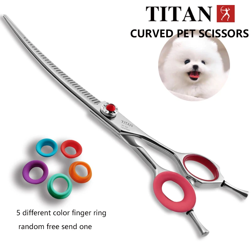 7.0 Inch Professional Dog Grooming Scissors Curved Japan Shear with High Quality Alloy Handle