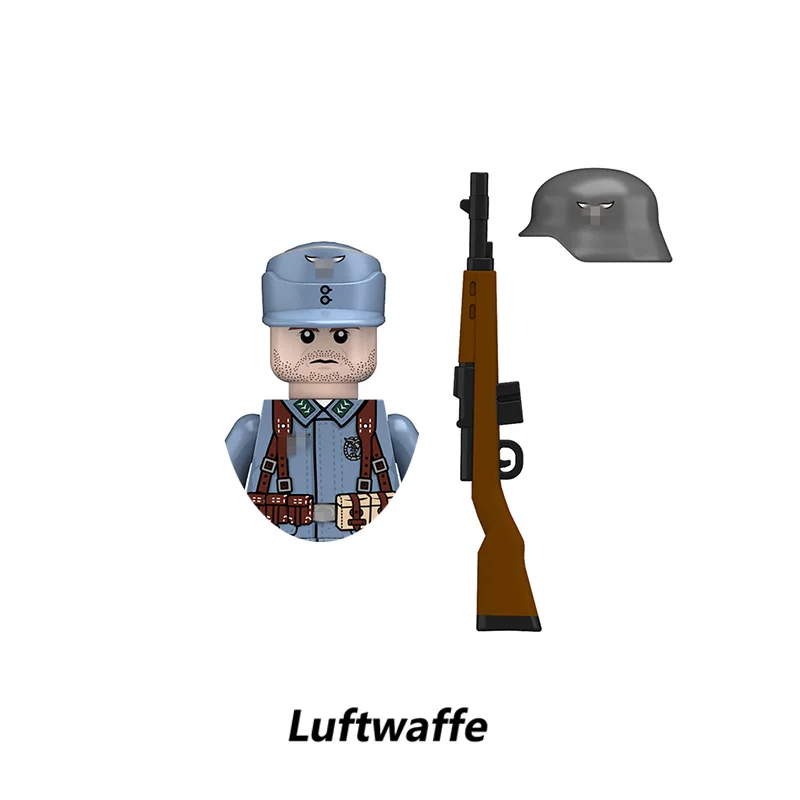 Kinderspielzeug WW2 Sowjetische Kavallerie Nordafrikanische Legion Ehrengarde Deutsche Armee Militärfiguren Waffe Bausteine Jungen Geschenke