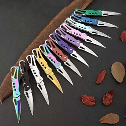 NEW Outdoor Stainless Steel Blade Knife Outdoor Camping Self Defense Emergency Survival Knife Tool Folding Portable Keyknife