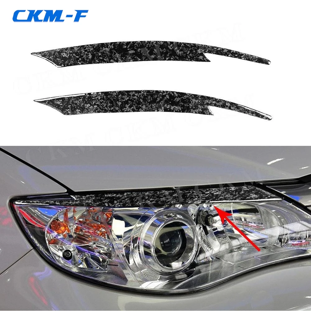 

Forged Carbon Fiber Front Bumper Eyebrow Decoration for Subaru WRX 10th 2008 2009 2010 2011 Headlight Covers Stickers